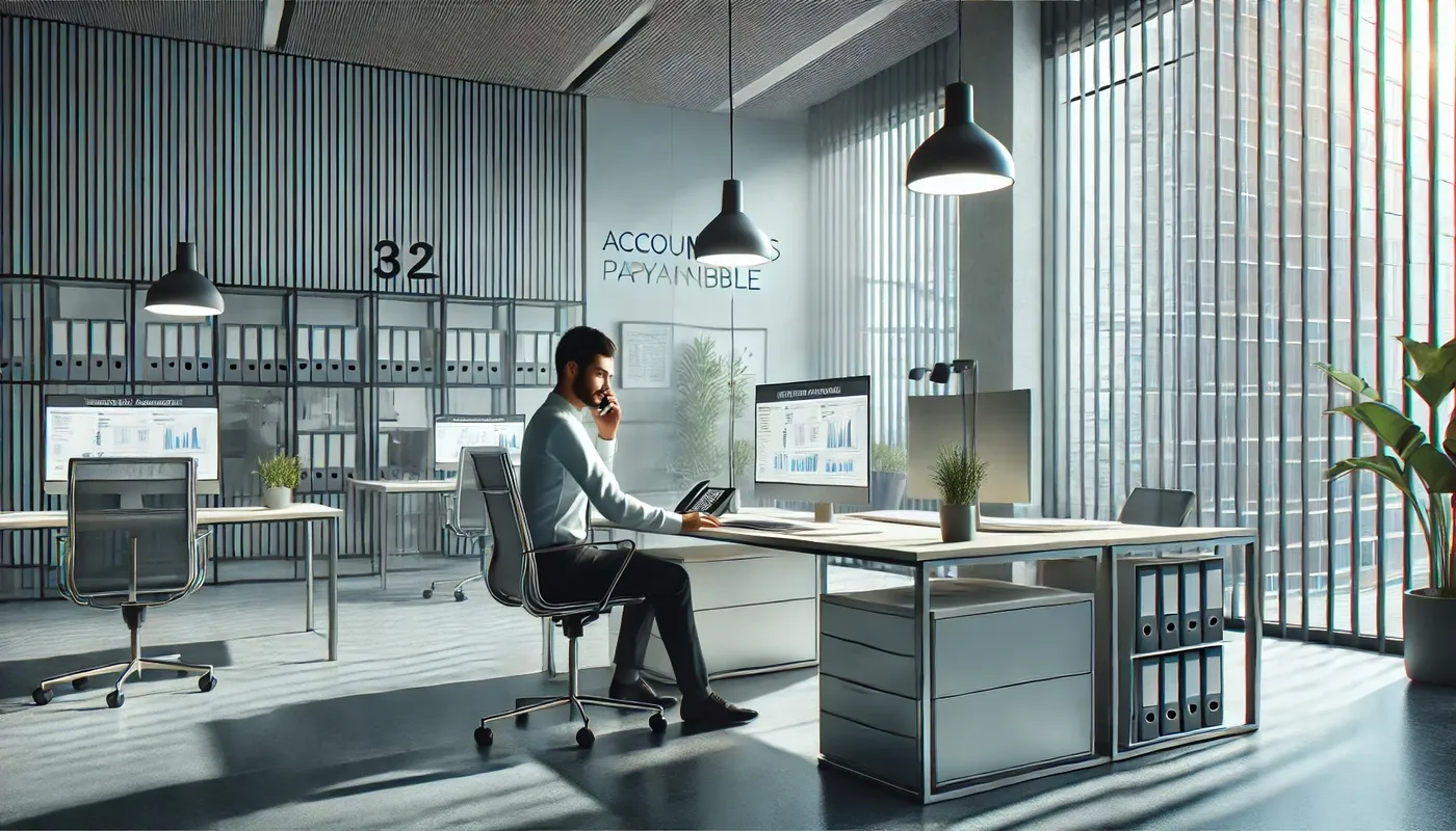 Bellende medewerker op een werkplek
