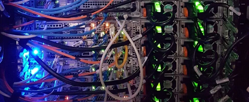 Servers in a rack